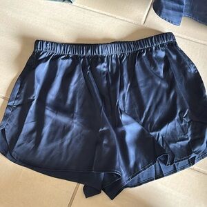 Auden Women's Dark Blue silk PJ set